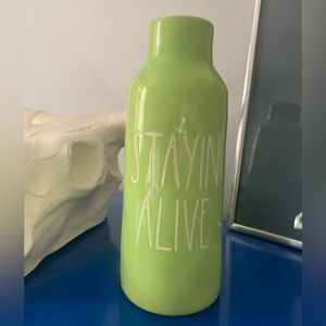 Rae Dunn Stayin Alive Lime Green Vase